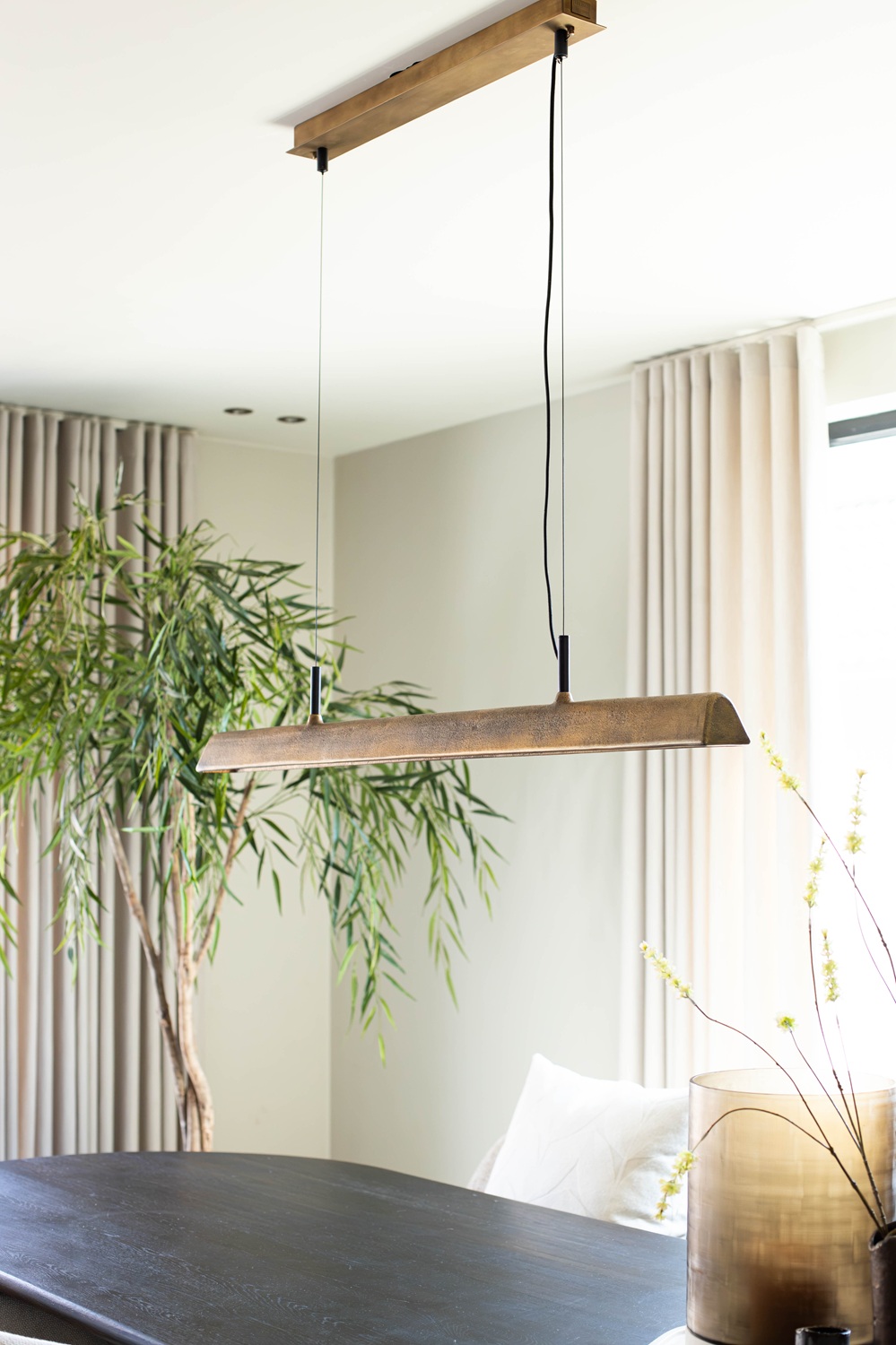 Hanglamp brons antiek